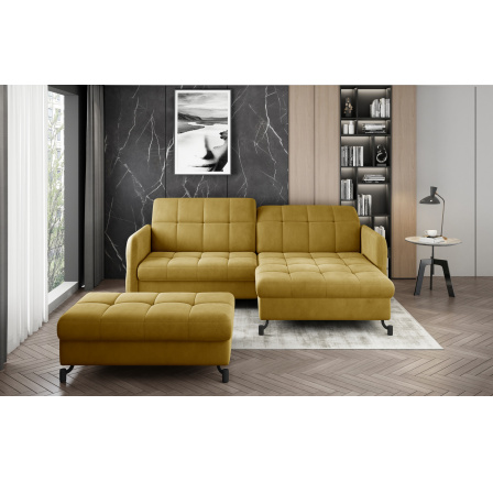 Narożnik Lorelle + Pouf Monolith 48 110x200 Right 1