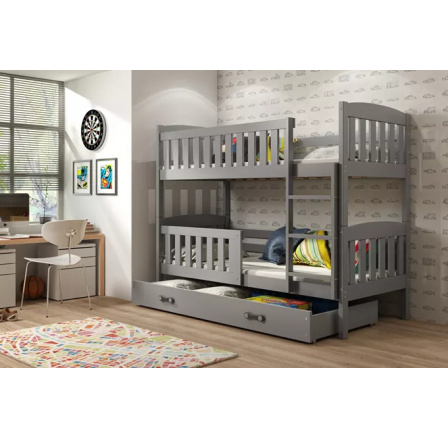 KUBUŚ PIĘTROWE RAMA GRAFIT SZUFLADA GRAFIT 80 X 190 KPL