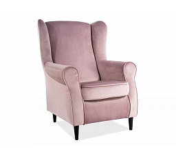 BARON bársonyszék, óarany rózsaszín Bluvel 52/wenge