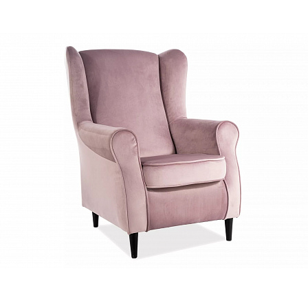 BARON bársonyszék, óarany rózsaszín Bluvel 52/wenge