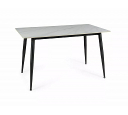 RION étkezőasztal, Fehér márvány hatás/Fekete matt