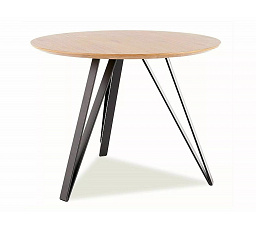 TETIS étkezőasztal, Tölgy/Fekete matt