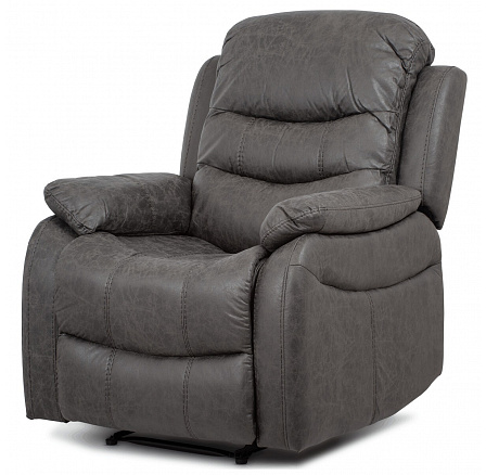Polohovací křeslo, šedá, látka, TV-4086 GREY