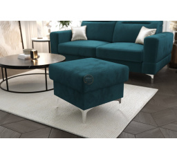 PUFA ZE SCHOWKIEM MALIBU 55X55 CM - Odcienie niebieskiego