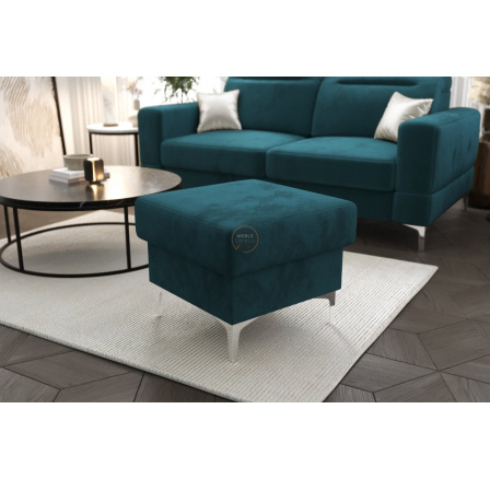 PUFA ZE SCHOWKIEM MALIBU 55X55 CM - Odcienie niebieskiego