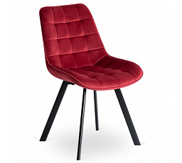Krzesło RICK Bordowe Welurowe