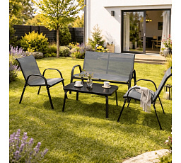 Zestaw Mebli Ogrodowych MINNESOTA Szary