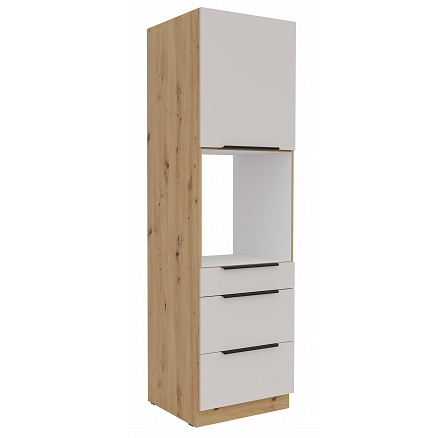 Kuchyňská skříň pro vestavnou troubu SOLEA - 60 DPS-210 3S 1F, Dub Artisan/Kašmír