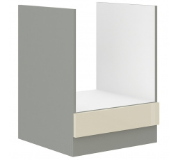 Kuchyňská dolní skříňka KARPO 60 D GAZ BB, krémový lesk/šedá