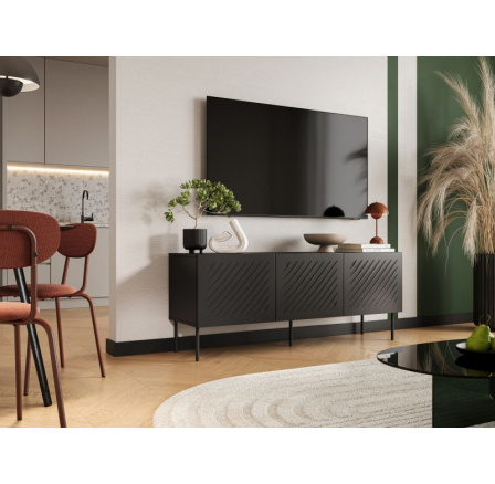 TV komód SIENA 150, fekete