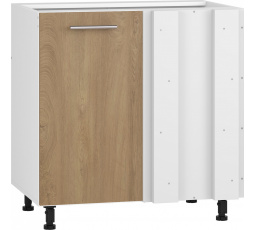 VENTO DN-100/82 sarok alsószekrény, mézes tölgy/fehér