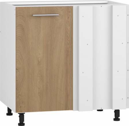 VENTO DN-100/82 sarok alsószekrény, mézes tölgy/fehér