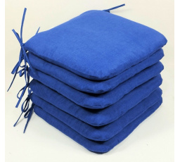 Sedák 40x40 cm látka tmavě modrý melír - set 6 kusů