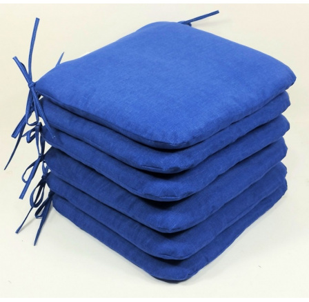Sedák 40x40 cm látka tmavě modrý melír - set 6 kusů