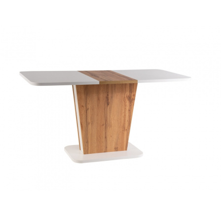 STÓŁ CALIPSO BIAŁY MAT / DĽB WOTAN 110(145)X68,6 IN STÓŁ CALIPSO BIAŁY MAT / DĽB WOTAN 110(145)X68,6 IN