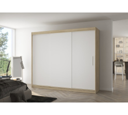 ANTOS 250 tolóajtós szekrény Sonoma+Fehér