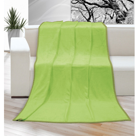 Deka micro dvojlůžko 200x230cm světle zelená