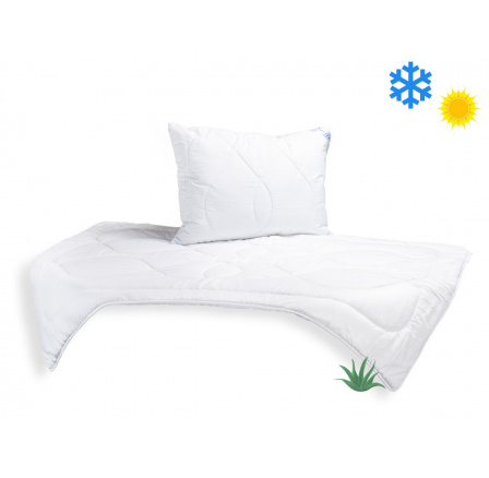 SET Přikrývka Aloe Vera 140x200cm celoroční 850g + Polštář UNICO® AloeVera 70x90cm 900g