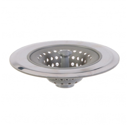 Szilikon/króm mosogató szűrő szürke