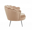 Velvet cappuccino fotel /ezüst lábak/ LC-032-1