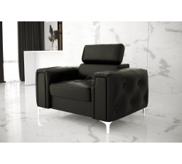 FOTEL ORION SKÓRA NATURALNA - Skóra czarna
