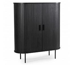 Komoda TRISH 100 cm Dwudrzwiowa Rozsuwana Czarna