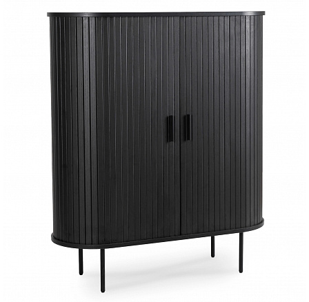 Komoda TRISH 100 cm Dwudrzwiowa Rozsuwana Czarna