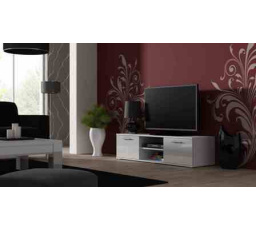 Tv komoda SOHO 140, bílá/bílá lesk