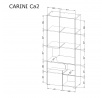 CARINI szekrény - CA2, világos grafit/fehér briliáns/nash tölgy