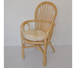 Ratanové křeslo Palmito polstr světle béžový melír