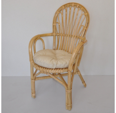 Ratanové křeslo Palmito polstr světle béžový melír