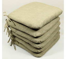 Sedák 40x40 cm látka tmavě béžový melír - set 6 kusů