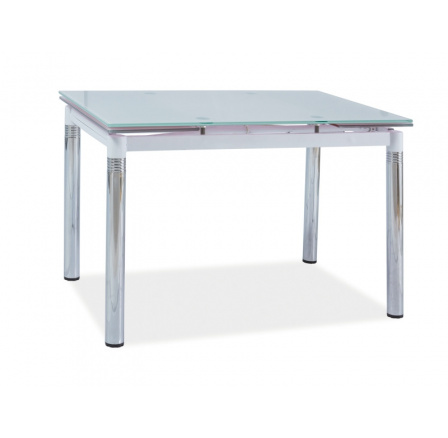 STÓŁ GD018 BIAŁY/CHROM 110(170)x74 STÓŁ GD018 BIAŁY/CHROM 110(170)x74