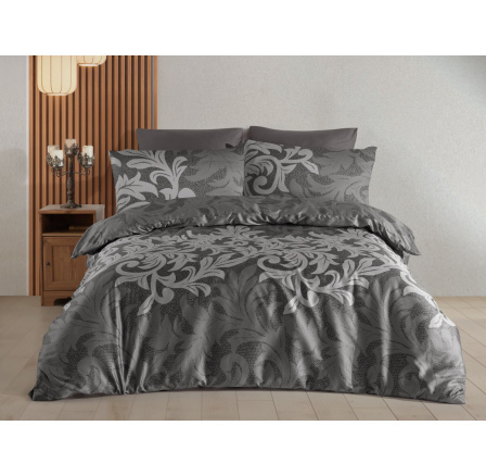 Saténový povlak na polštář Karen grey 30x40