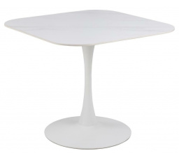 Málta négyzet alakú fehér asztal