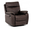 Polohovací křeslo, elektrické zabudované ovládání, hnědá, látka vintage, TV-4094 BR3