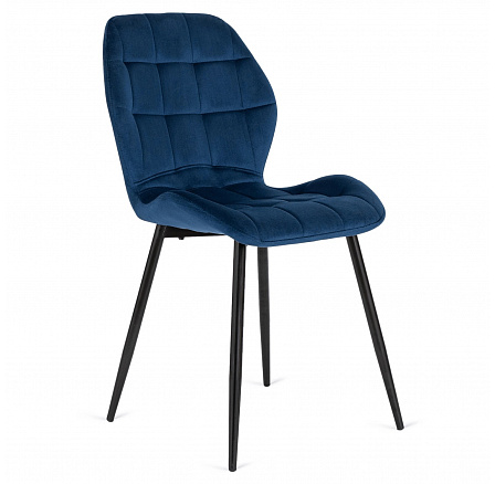 Krzesło LUCKY Granatowe Welurowe