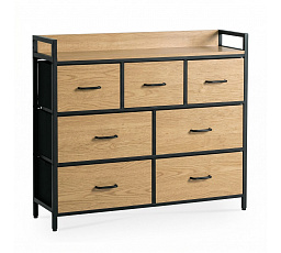 Komoda z Szufladami HUDSON 98 cm Dąb/Czarny