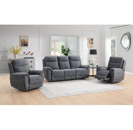 Polohovací sedací souprava Doncaster 3+1+1 014 šedá