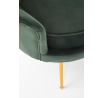 AMORINITO fotel, sötétzöld/arany