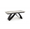 HILARIO étkezőasztal, fehér márvány hatás/Fekete