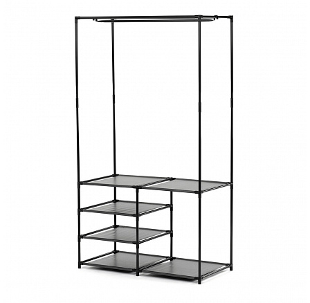 Stojan na šaty, kov, černá, GD-172 BK