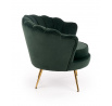 AMORINITO fotel, sötétzöld/arany