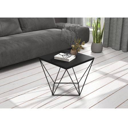 DIANA dohányzóasztal 50x50 Fekete+Fekete