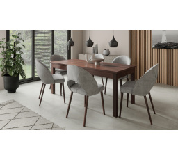 RODOS 82 Asztal és szék készlet Sötét dió