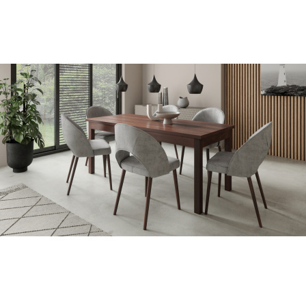 RODOS 82 Asztal és szék készlet Sötét dió