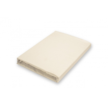 Napínací saténové prostěradlo smetanové 140x200