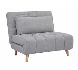 Kinyitható fotel BILLY, szürke huzat 137/bükk