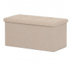 Taburet s úložným prostorem, béžová, látka, TAB-462 CRM2