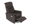 Polohovací křeslo, elektrické zabudované ovládání, hnědá, látka, TV-925 BR2
